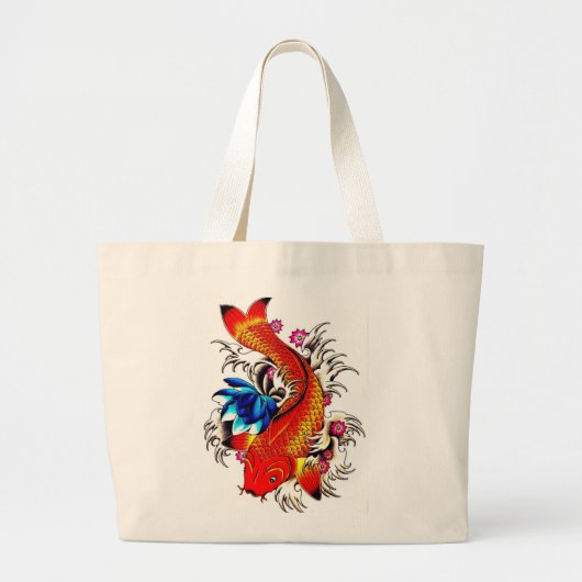 Koi Fish Grote Tote Bag (Voorkant)