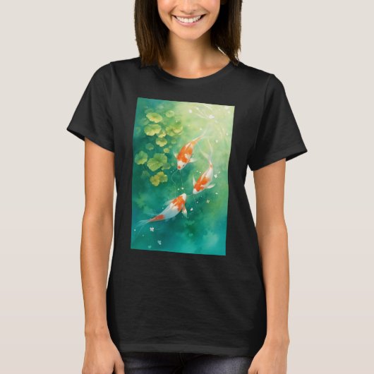 Koi Fish Harmony in de vijver T-shirt (Voorkant)