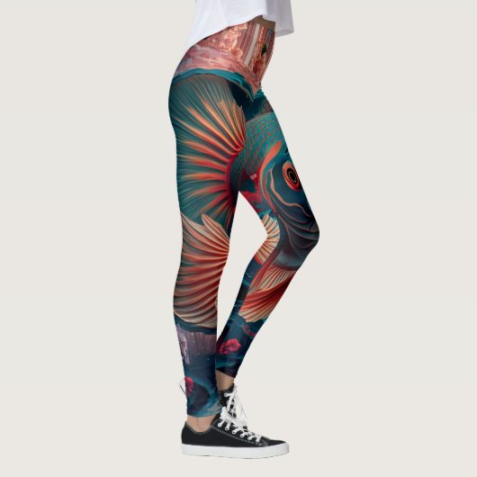 "Koi Fish Harmony" Leggings! Leggings (Rechts)