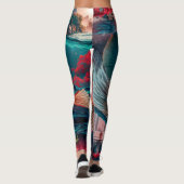 "Koi Fish Harmony" Leggings! Leggings (Achterkant)