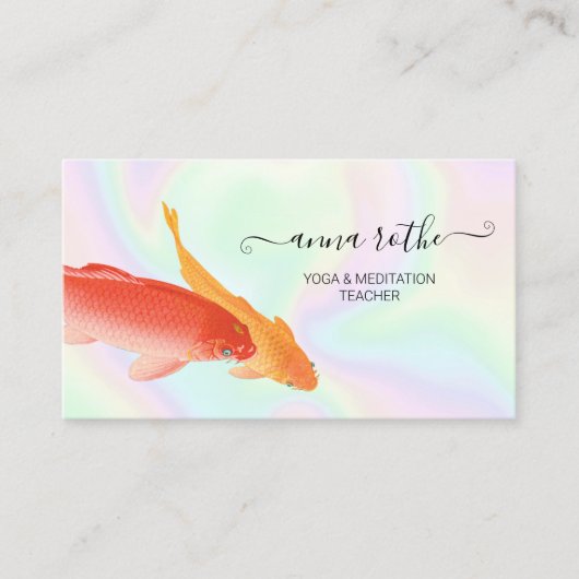 Koi Fish Holographic Visitekaartje (Voorkant)