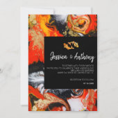 Koi Fish Huwelijksuitnodiging Kaart (Voorkant)