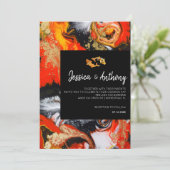 Koi Fish Huwelijksuitnodiging Kaart (Staand voorkant)