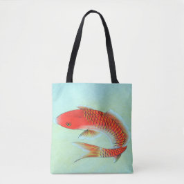 Koi Fish Illustration Canvas tas
