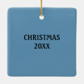 Koi Fish Illustration Oranje and Blue Personalized Keramisch Ornament (Achterkant)