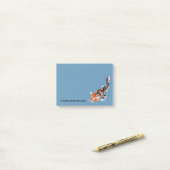 Koi Fish Illustration Oranje and Blue Personalized Post-it® Notes (Op bureau)