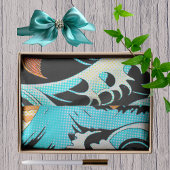 Koi Fish in a Great Wave Comic Book Style Tissuepapier