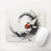 Koi Fish Ink Painting Muismat (Met muis)