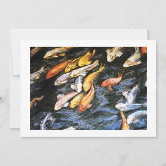 Koi Fish Invitation Kaart (Voorkant)
