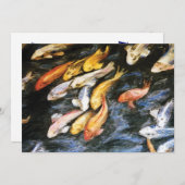 Koi Fish Invite Kaart (Voorkant / Achterkant)