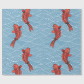 KOI FISH JAPANESE Wrappelpapier Cadeaupapier (Vlak)