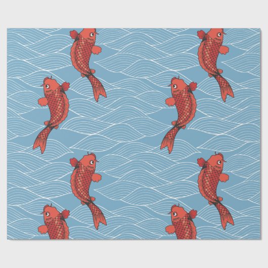 KOI FISH JAPANESE Wrappelpapier Cadeaupapier (Vlak)