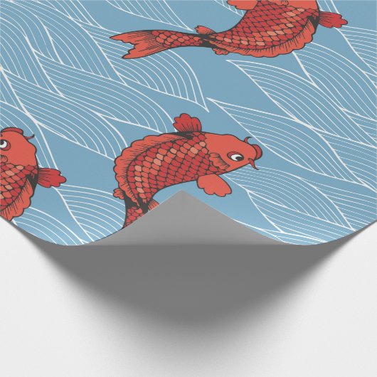 KOI FISH JAPANESE Wrappelpapier Cadeaupapier (Hoek)