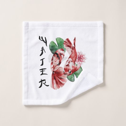Koi Fish Japans stijlscript oosterse kunst Bad Handdoek (Wasdoekje)