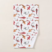 Koi Fish Japanse Art Print Bad Handdoek (Handdoek)