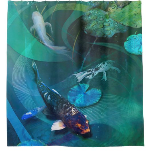 Koi Fish JOY OF KOI Douchegordijn (Voorkant)