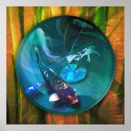 Koi Fish JOY OF KOI FISH Poster