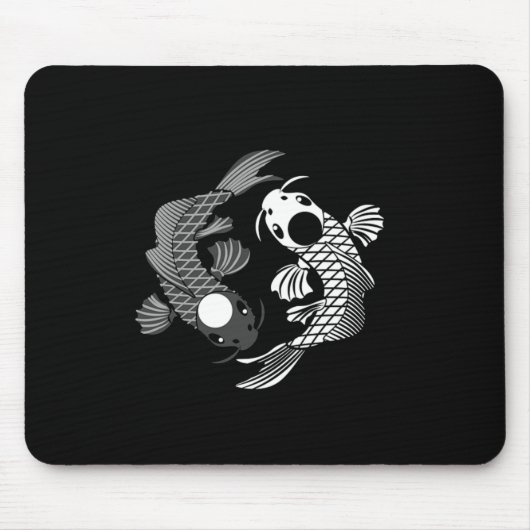 Koi Fish Karma Yin Yang Fate Spiritueel Gift Muismat (Voorkant)