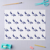 Koi Fish Karp #1 DIY kleuren blauw Tissuepapier (Craft)