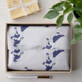 Koi Fish Karp #1 DIY kleuren blauw Tissuepapier (Geschenk)