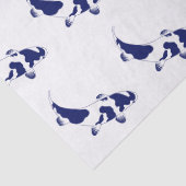 Koi Fish Karp #1 DIY kleuren blauw Tissuepapier (Detail)