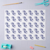 Koi Fish Karp #2 DIY kleuren blauw Tissuepapier (Craft)