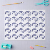 Koi Fish Karp #3 DIY kleuren blauw Tissuepapier (Craft)
