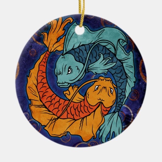 Koi Fish Keramisch Ornament (Voorkant)