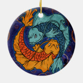 Koi Fish Keramisch Ornament (Achterkant)