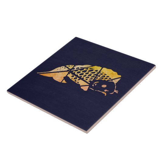 Koi Fish Keramische Tegel Tegeltje (Zijkant)