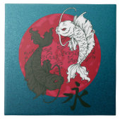 Koi Fish Keramische Tegel Tegeltje (Voorkant)