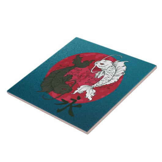 Koi Fish Keramische Tegel Tegeltje (Zijkant)