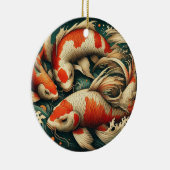 Koi Fish Kerstmis Keramisch Ornament (Rechts)