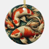 Koi Fish Kerstmis Keramisch Ornament (Voorkant)
