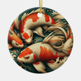 Koi Fish Kerstmis Keramisch Ornament