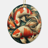 Koi Fish Kerstmis Keramisch Ornament (Links)