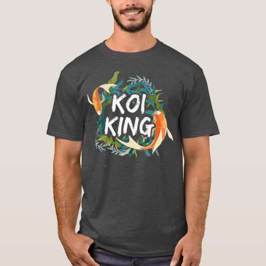 Koi Fish King Japanse tuin Kois Pond Sanke T-shirt (Voorkant)