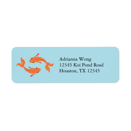 Koi Fish Label (Voorkant)