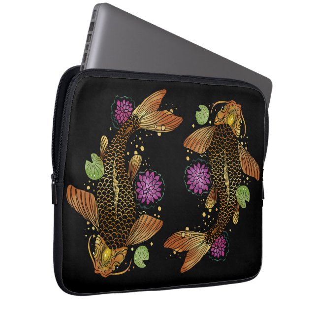 Koi Fish Laptop Sleeve (Voorkant Rechts)