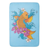 Koi Fish Lotus Kersenbloesem Badmat (Voorkant Verticaal)