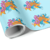 Koi Fish Lotus Kersenbloesem Cadeaupapier (Rol Hoek)