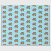 Koi Fish Lotus Kersenbloesem Cadeaupapier (Vlak)