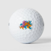 Koi Fish Lotus Kersenbloesem Golfballen (Voorkant)