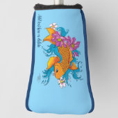 Koi Fish Lotus Kersenbloesem Golfheadcover (Draai 90)