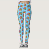 Koi Fish Lotus Kersenbloesem Leggings (Voorkant)