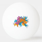 Koi Fish Lotus Kersenbloesem Pingpongbal (Voorkant)