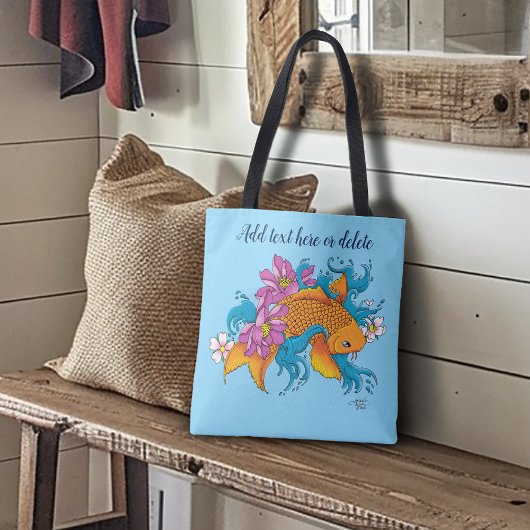 Koi Fish Lotus Kersenbloesem Tote Bag