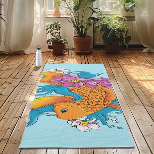 Koi Fish Lotus Kersenbloesem Yogamat