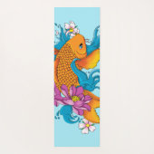 Koi Fish Lotus Kersenbloesem Yogamat (Achterkant)