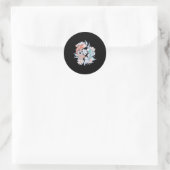 Koi fish lotus ronde sticker (Tas)
